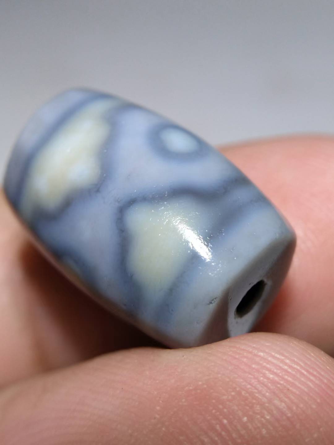 NO.8118 Pure Tibetan Mandala 3-Eye Dzi Bead - Image 6