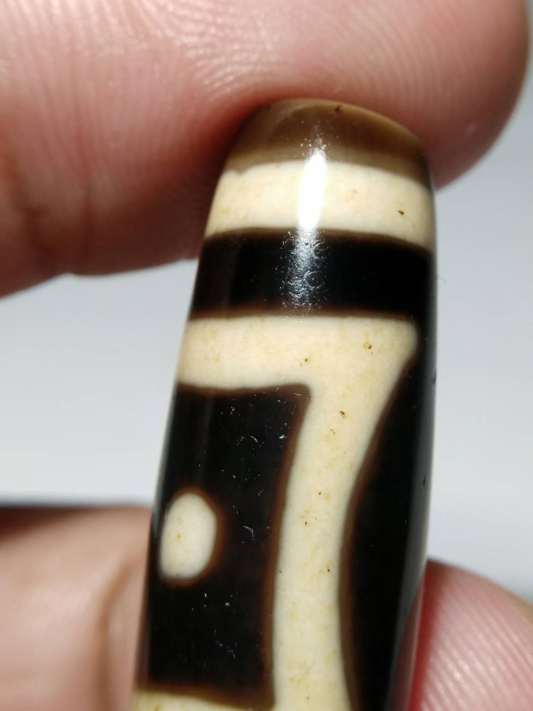 NO.8124 Ancient "Star" Celestial Tibetan Dzi - Image 7