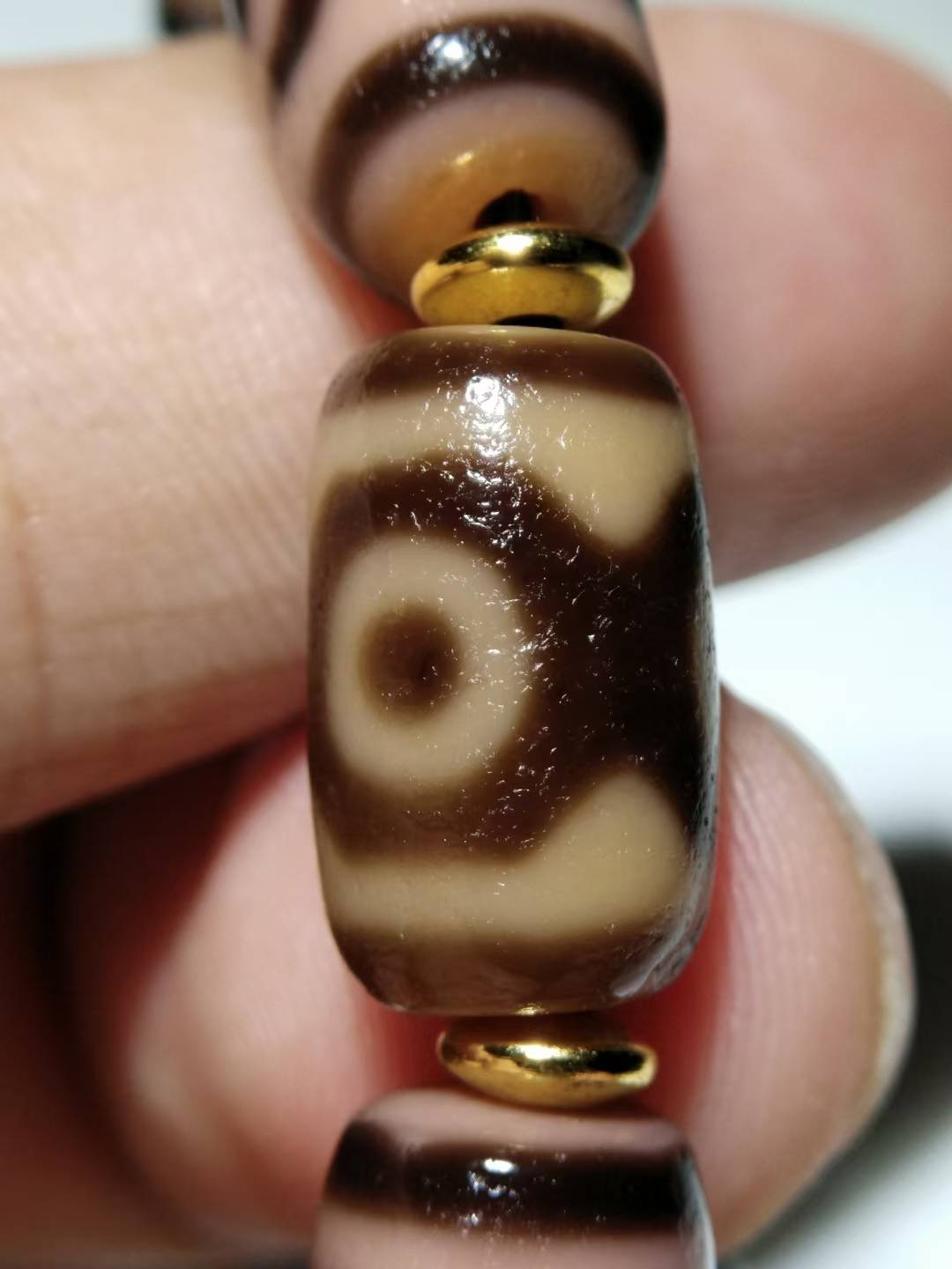 NO.8147 Ancient "Nuo-Grade" 3-Eyed Tibetan Dzi - Image 6